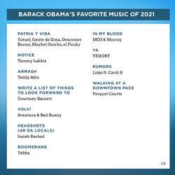 Barack Obama tiết lộ những bài hát yêu thích của năm 2021