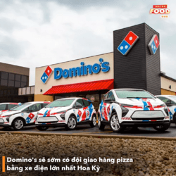 Domino's sẽ sớm có đội giao hàng pizza bằng xe điện lớn nhất Hoa Kỳ