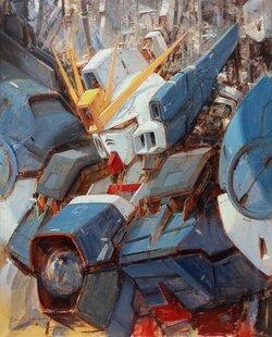 Gundam tranh dầu của họa sĩ Park Jae Cheol